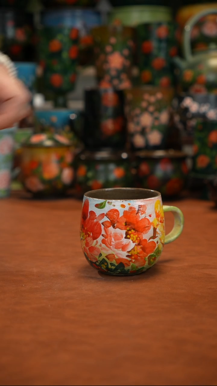 油画  釉下彩   杯子