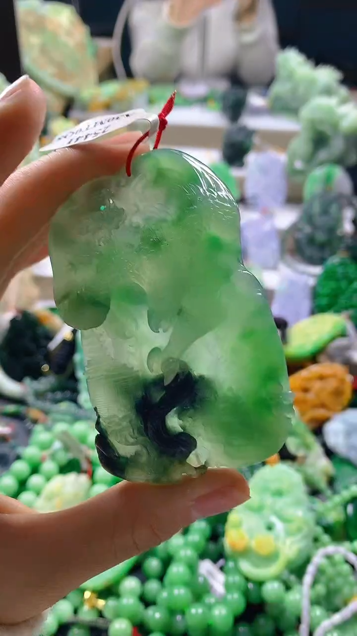 颈饰未镶嵌翡翠风*天然缅甸a货翡翠