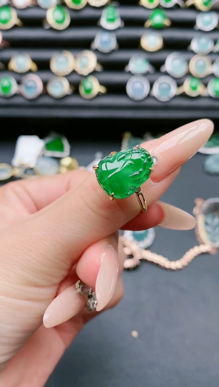 【闪购商品】翡翠戒指银S925镶嵌1111111