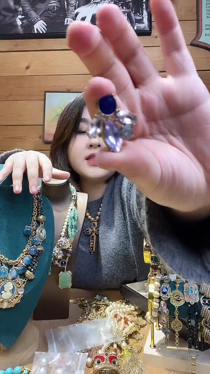 纯铜合金琉璃中古经典手饰饰品