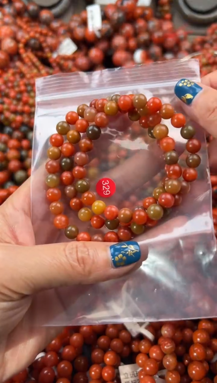 未镶嵌手串南红玛瑙7+