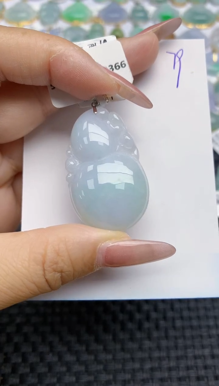 【闪购商品】翡翠颈饰18K金镶嵌天然A货翡翠 79