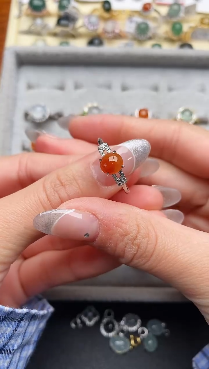【闪购商品】翡翠戒指银S925镶嵌2222222222+2