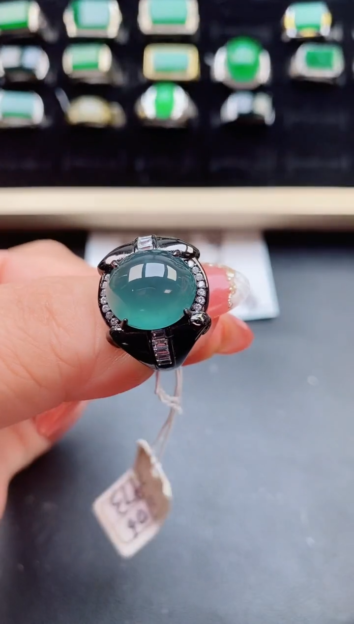 【闪购商品】翡翠戒指银S925镶嵌05850