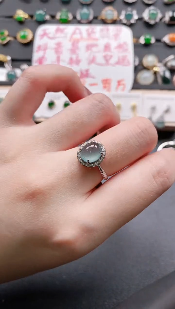 【闪购商品】翡翠戒指银S925镶嵌11111111