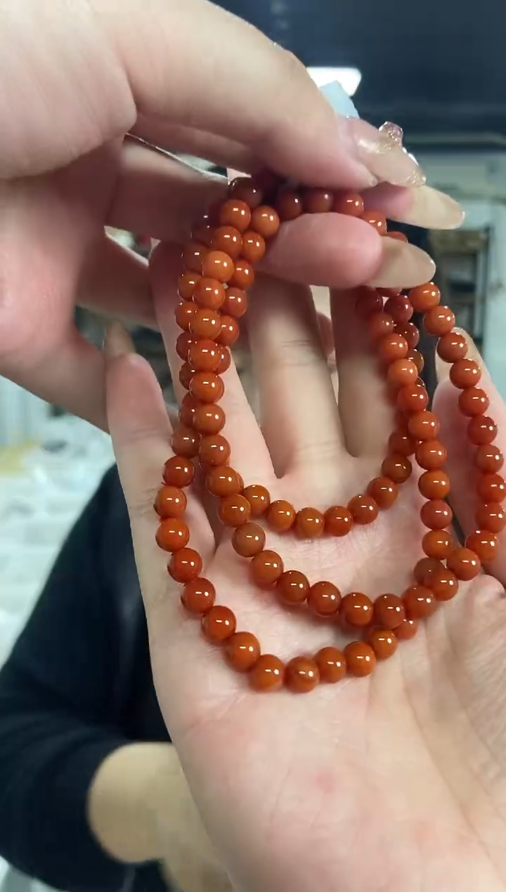 【闪购商品】南红玛瑙项链未镶嵌多样性发其一颜色微差