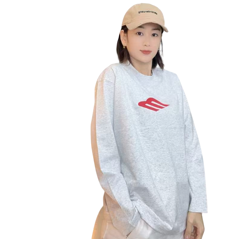 25新款刺绣字母M长袖时尚潮流宽松休闲百搭情侣长袖卫衣