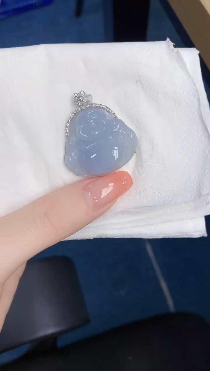 【闪购商品】翡翠颈饰18K金镶嵌天然缅甸翡翠A货