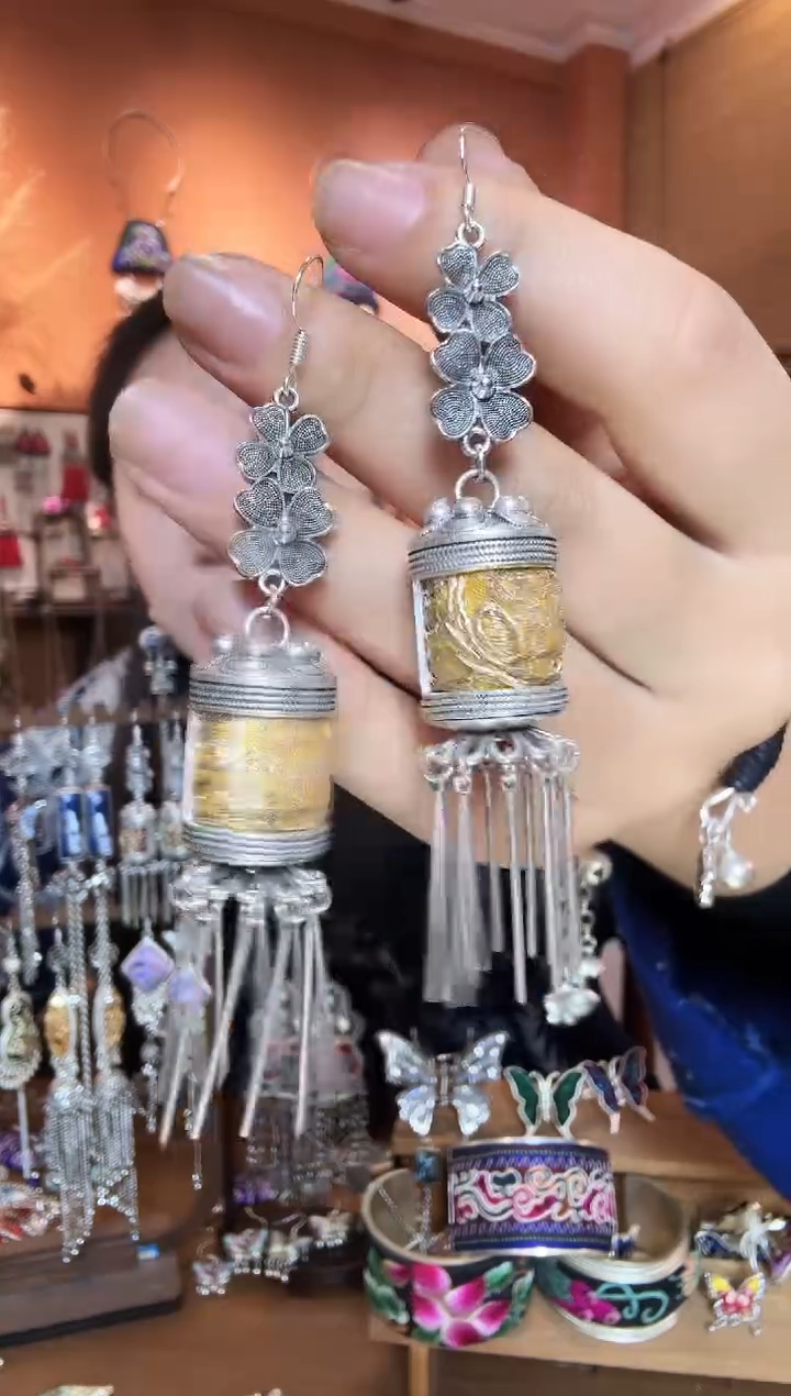 刺绣纯手工民族风耳环