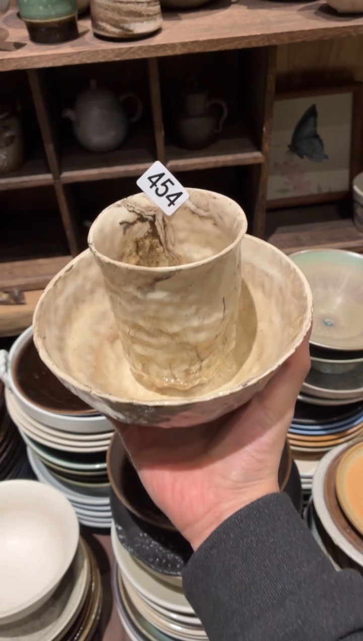 瓷片?454绞胎泥手握杯1碗1（共2）