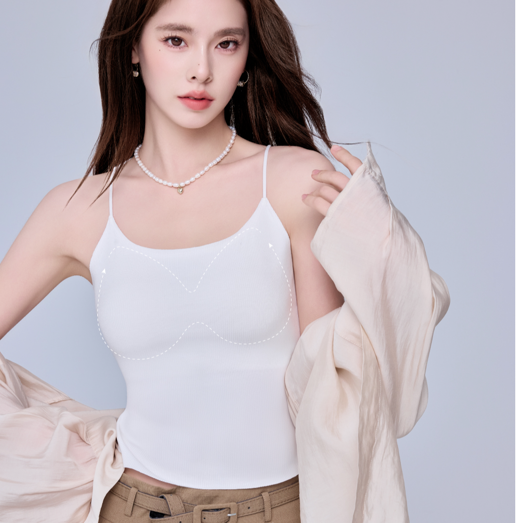 【香香严选】仙女无痕细肩带防溜肩背心夏季美背8870