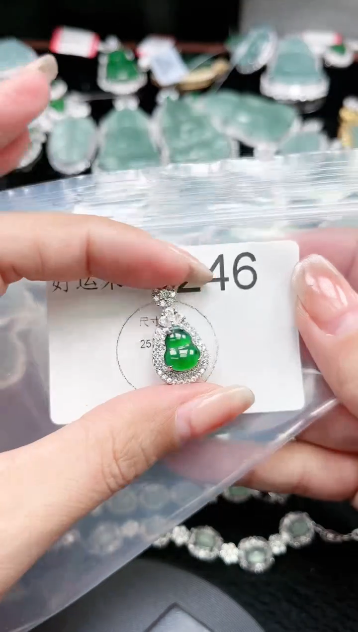 【闪购商品】翡翠颈饰未镶嵌246赠皮绳