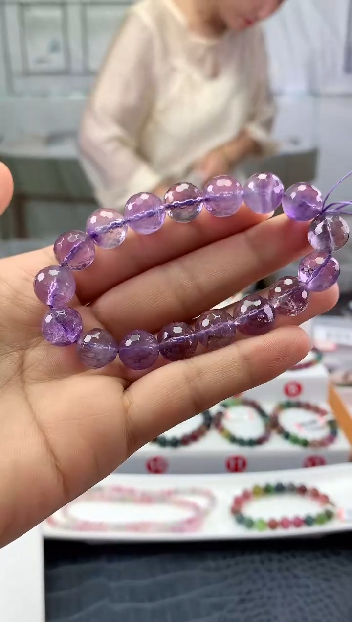 未镶嵌珠宝半成品紫晶多样性发一条