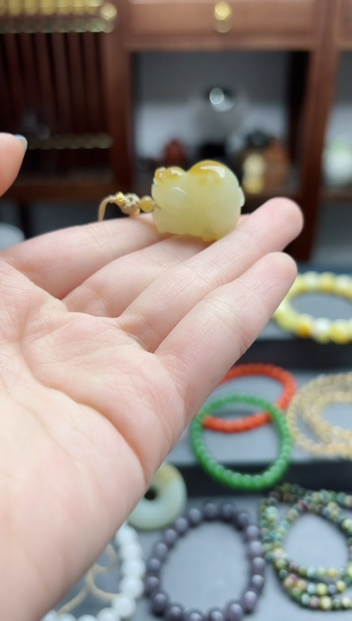 【闪购商品】和田玉吊坠未镶嵌和田玉猪吊坠*1 XY