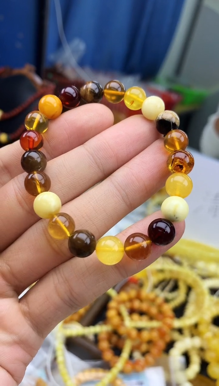 裸石蜜蜡未镶嵌手串卡8