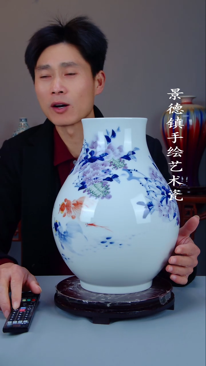 摆件陶景德镇手工手绘陶瓷摆件13