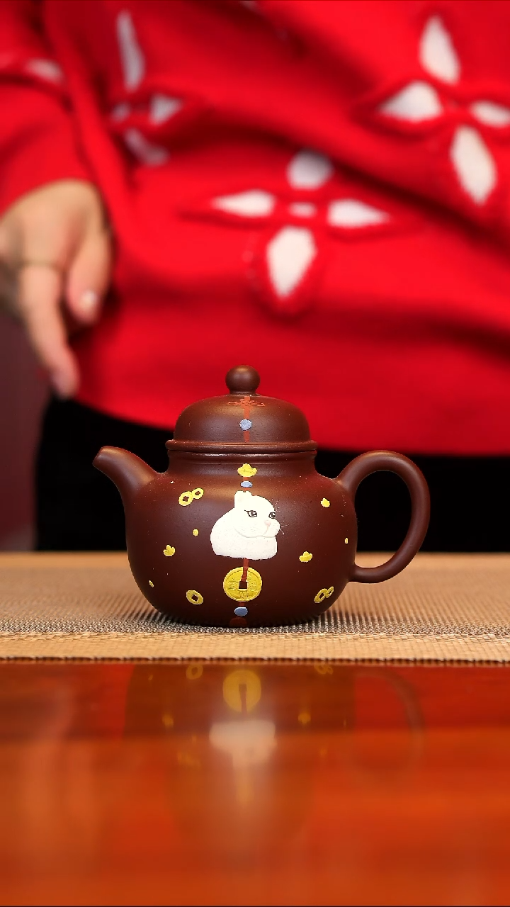 【闪购商品】紫砂茶壶紫朱泥掇球