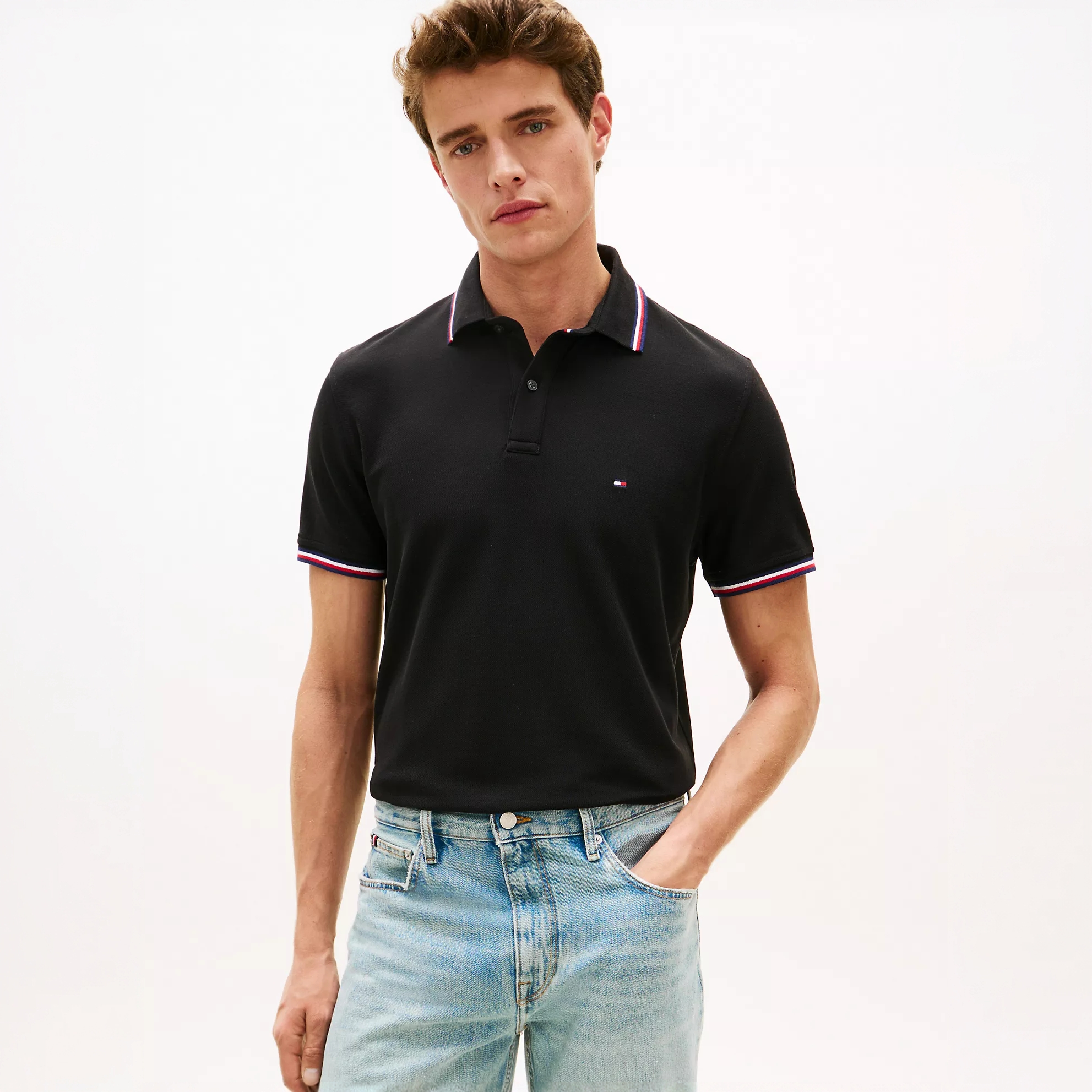 TOMMY HILFIGER男士男款短袖polo衫T恤78B2300Nan