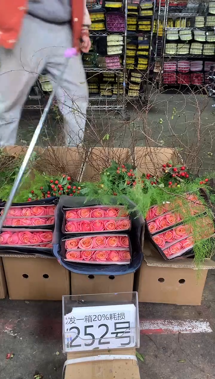 252号♥中通含20%耗损发一箱鲜花