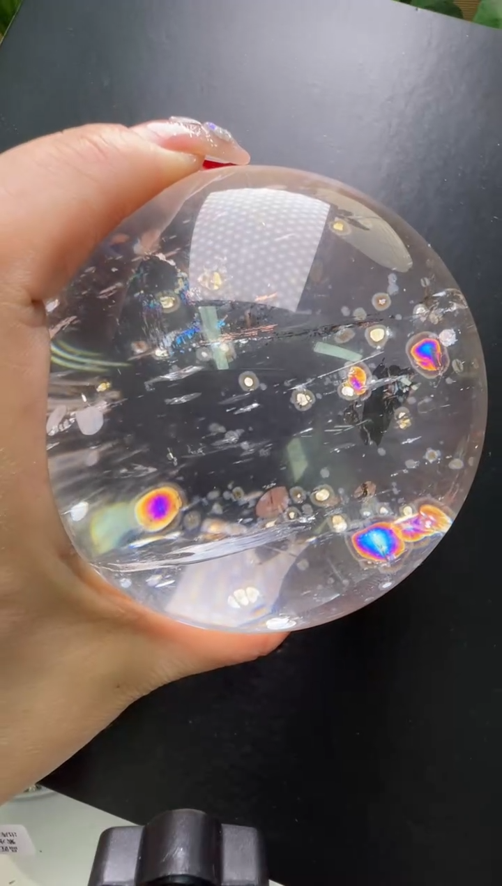 【闪购商品】水晶摆件未镶嵌白水晶彩虹球摆件JP38658