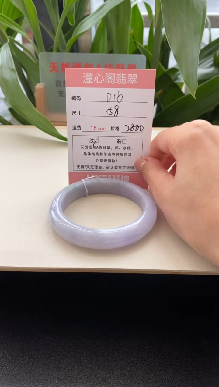 未镶嵌手镯翡翠58圈口编码d16