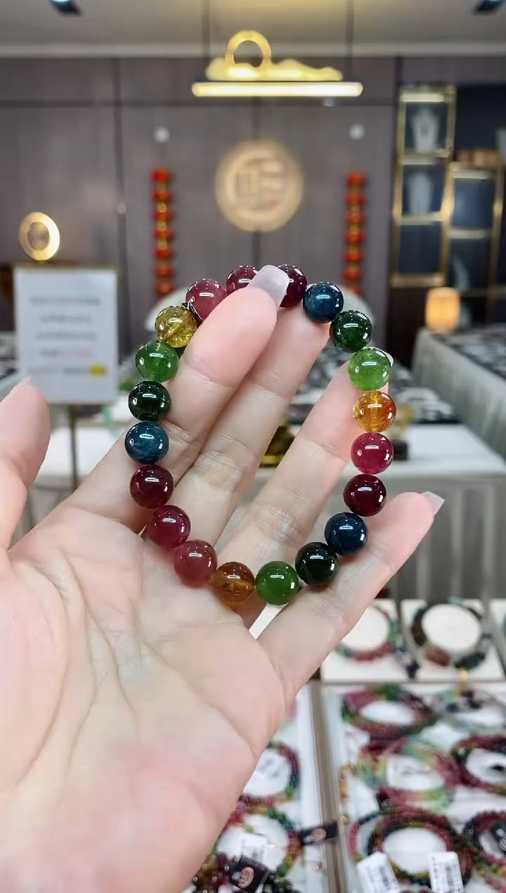 【闪购商品】碧玺收藏级单圈手串9.5mm+未镶嵌（多样性发一条）hon