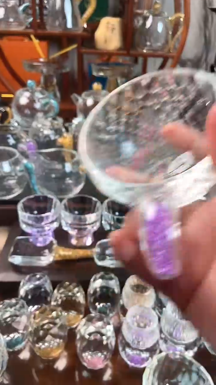 【闪购商品】玺宴新款水晶100毫升咖啡杯紫罗兰