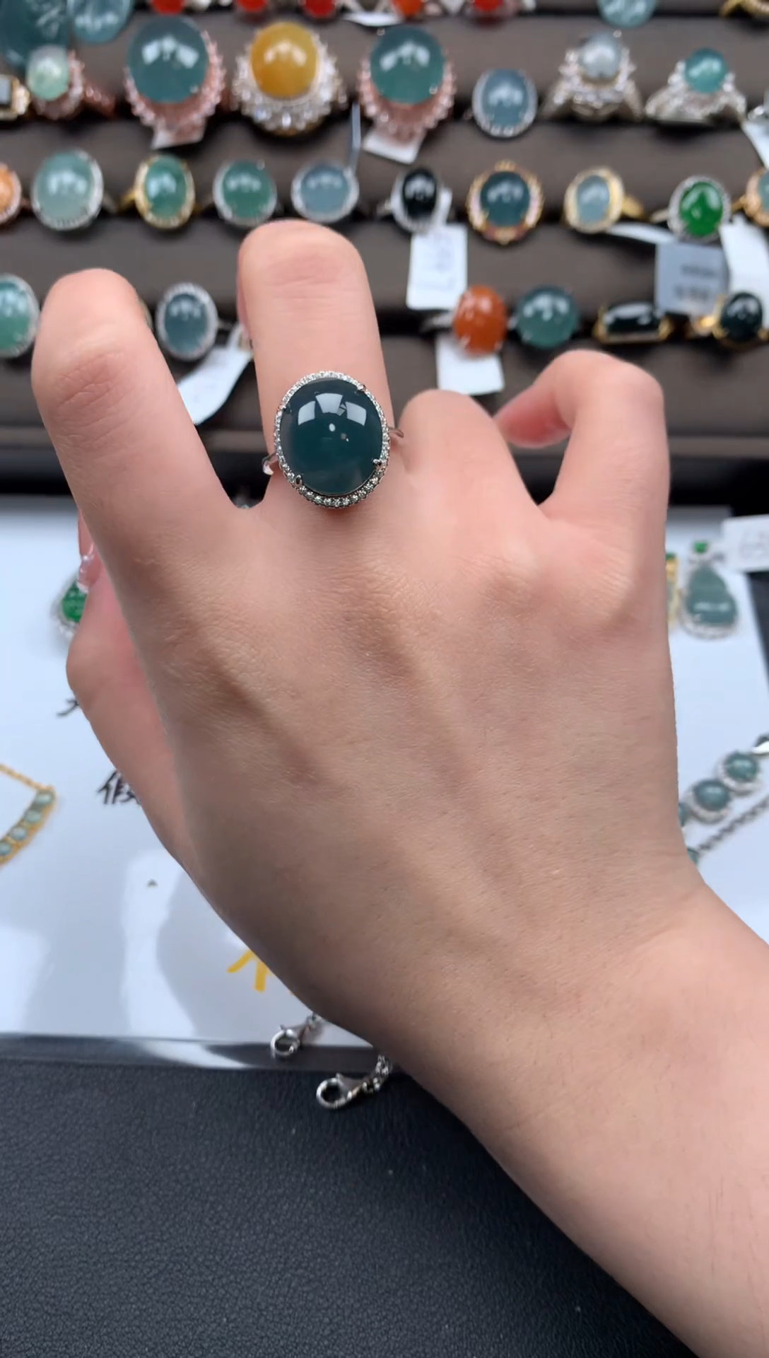 【闪购商品】翡翠戒指银S925镶嵌512412