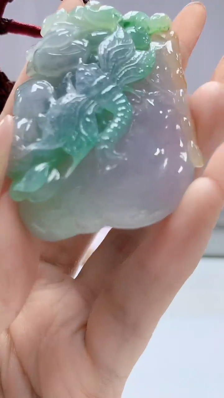 【闪购商品】定制翡翠未镶嵌4902DD-毛货挂件233