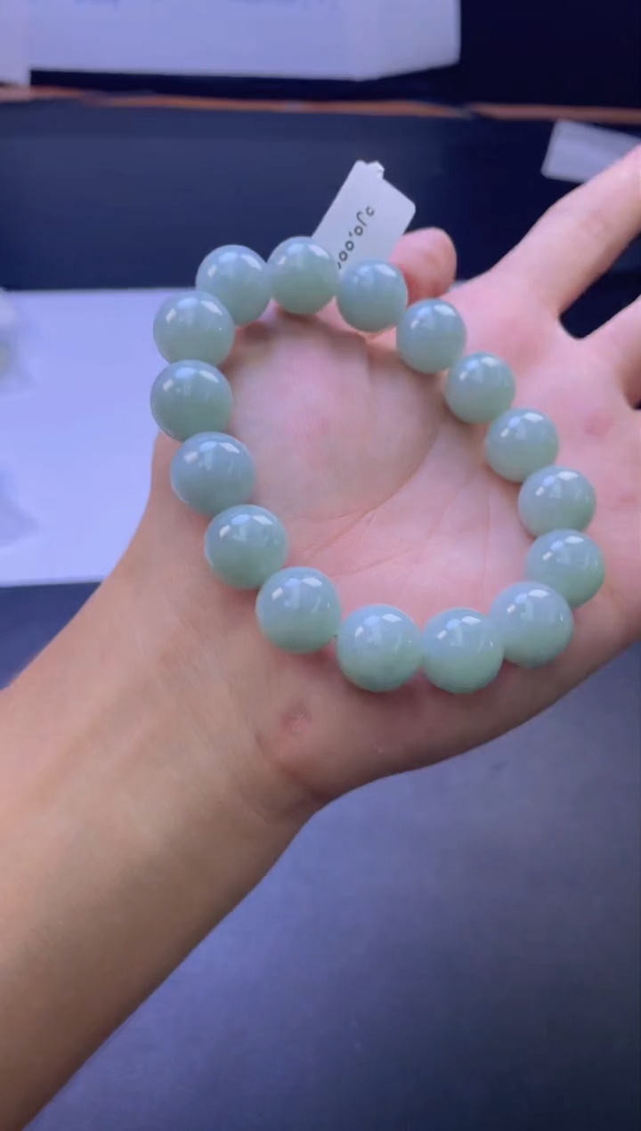 未镶嵌定制翡翠珠串卡13.7