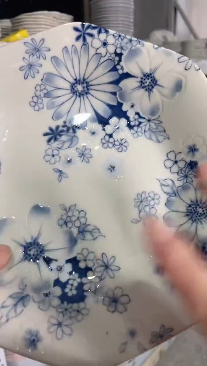 陶瓷花集7.8英寸八角盘微瑕