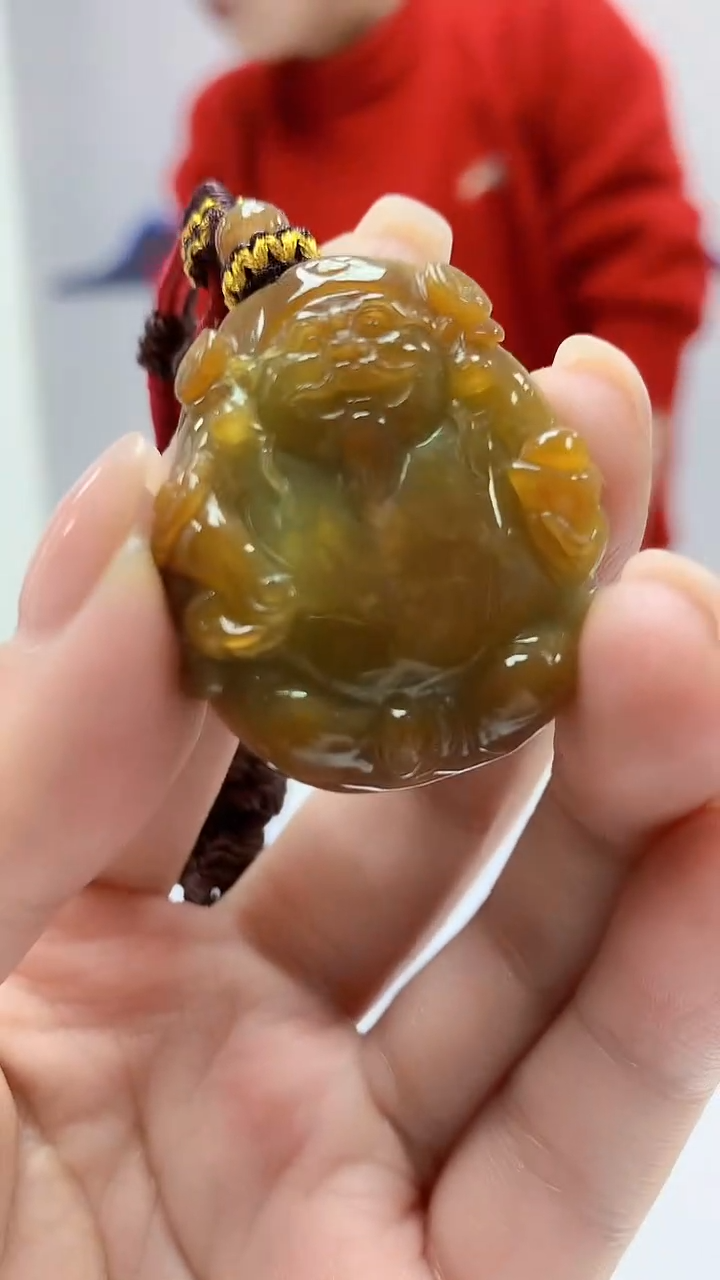 【闪购商品】定制翡翠未镶嵌4902ms-毛货125财神