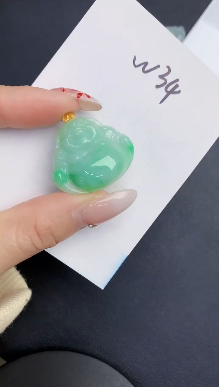 【闪购商品】翡翠颈饰18K金镶嵌0000000000