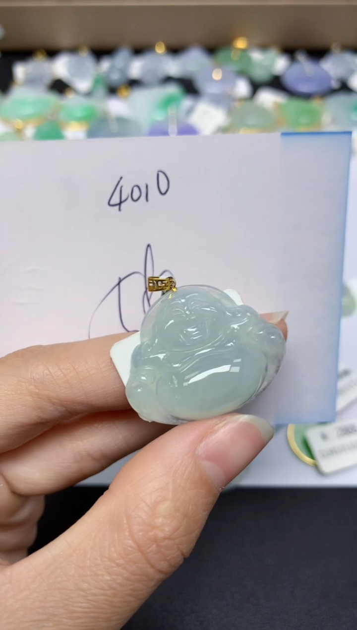 【闪购商品】翡翠颈饰18K金镶嵌 天然翡翠A货