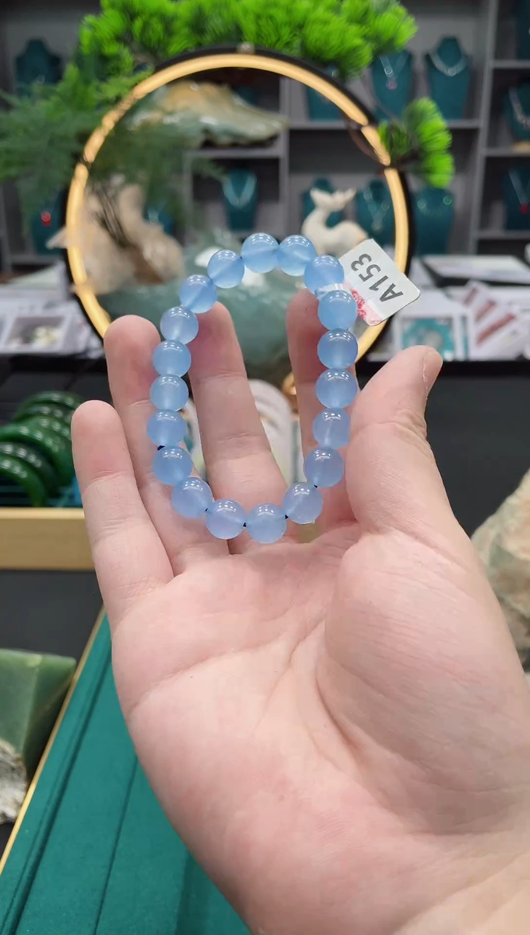 未镶嵌手链海蓝宝石A153