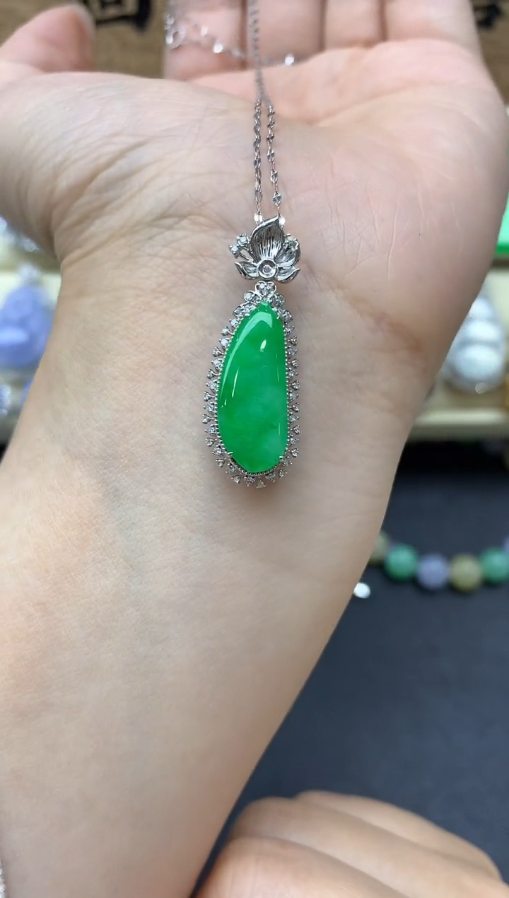 【闪购商品】翡翠颈饰18K金镶嵌451-中国好珍宝