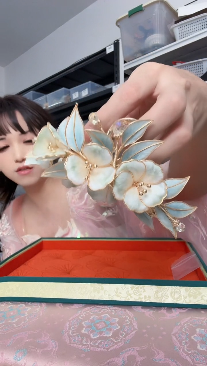 无铜合金500 非遗绒花抓夹