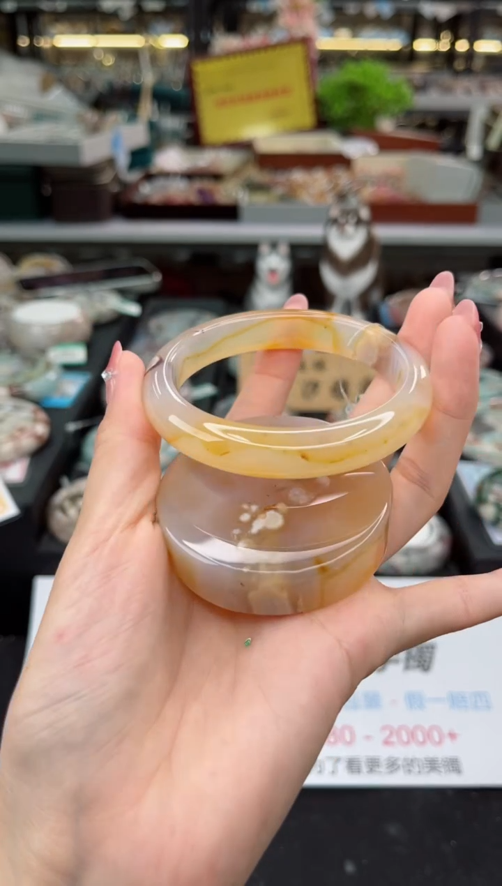 【闪购商品】石英质玉手镯未镶嵌59圈口（赠品镯心）1379106