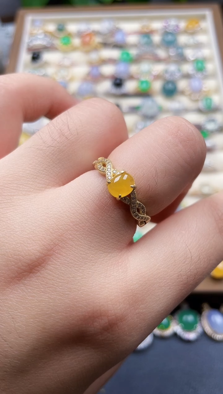 银S925镶嵌戒指翡翠28