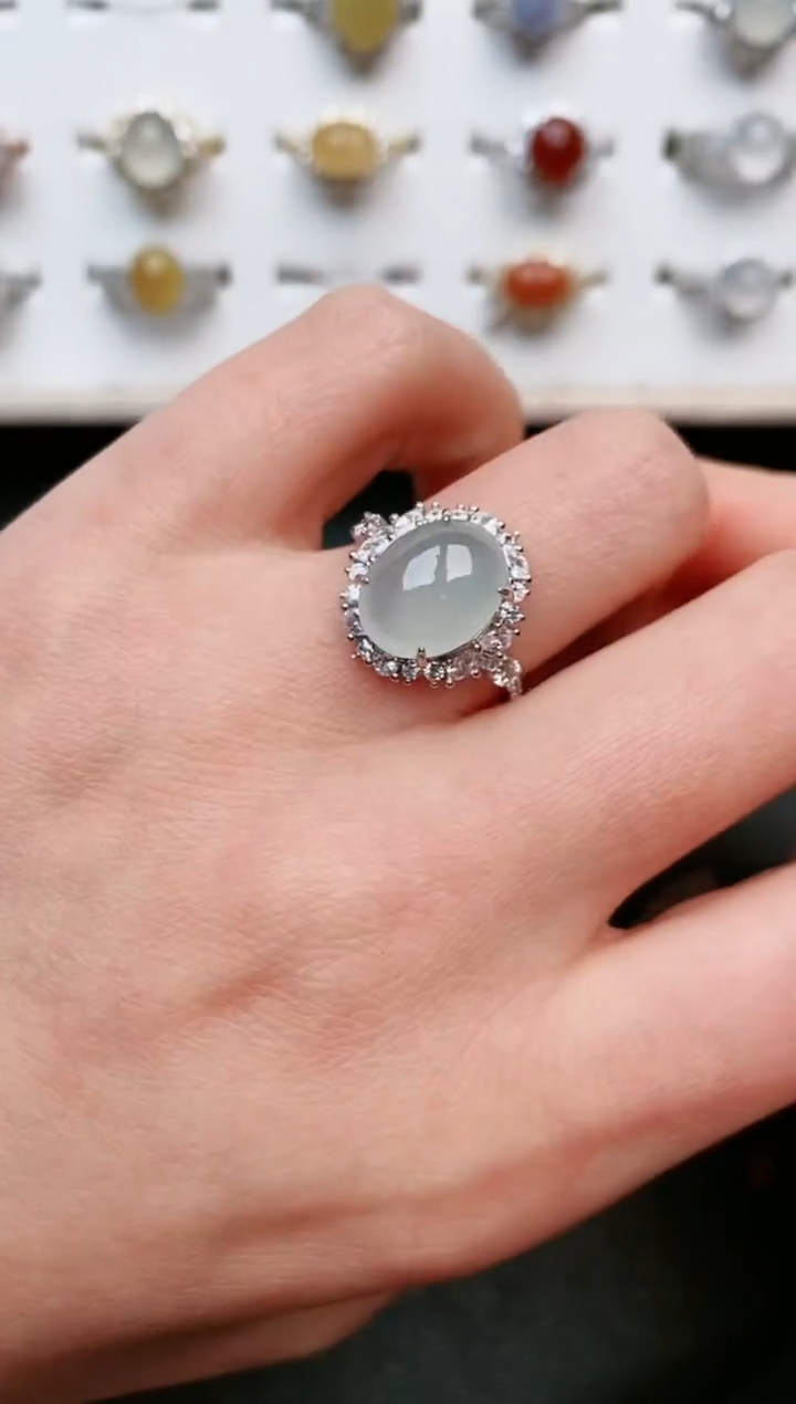 【闪购商品】翡翠戒指银S925镶嵌....