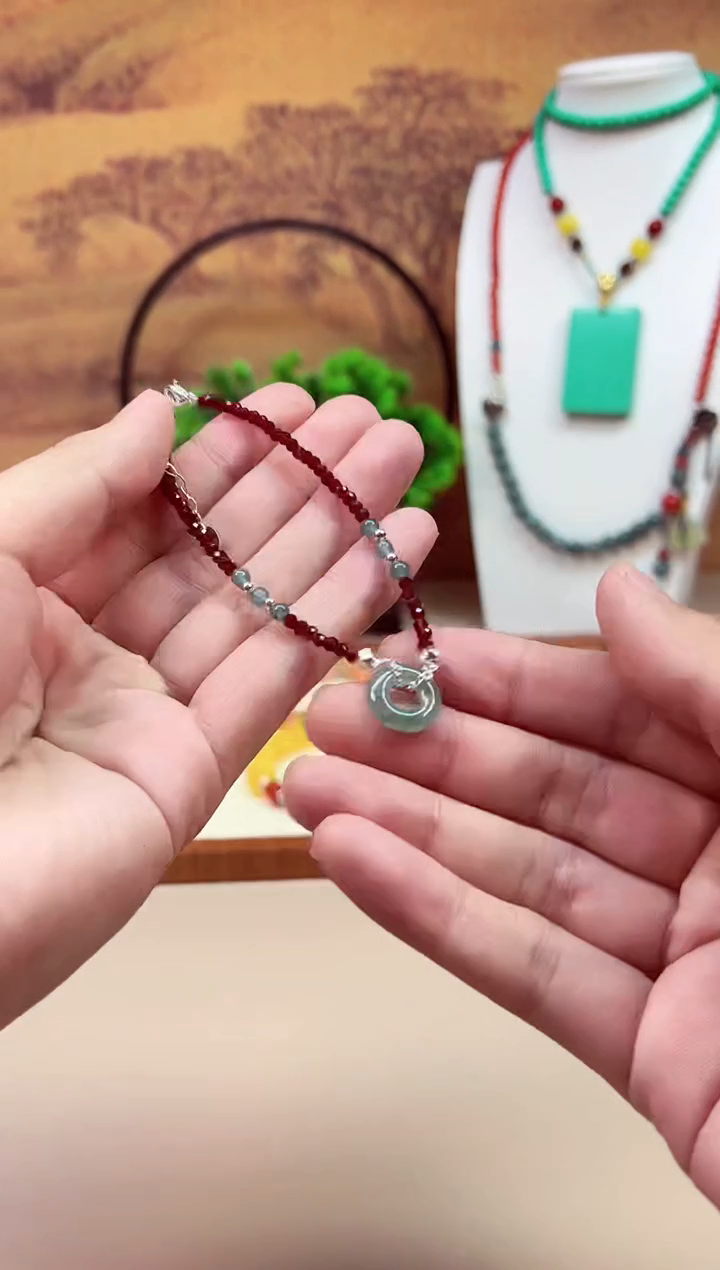 银S925镶嵌翡翠脚饰SSSSS