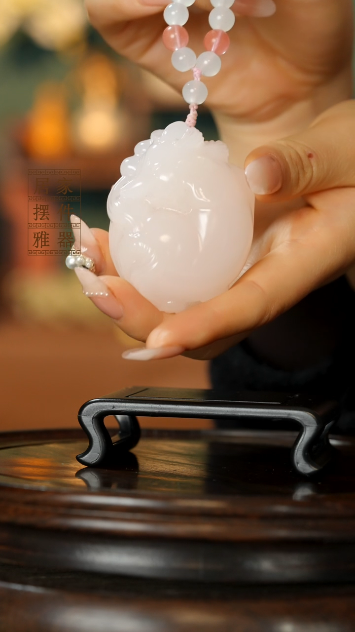 玉《九尾狐手把》摆件