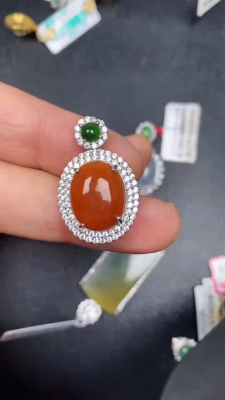 银S925镶嵌戒指翡翠3600