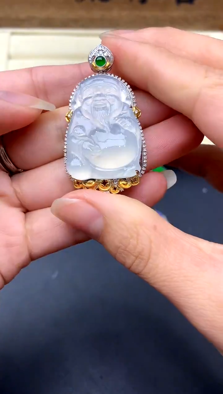 【闪购商品】翡翠颈饰18K金镶嵌466-中国好珍宝