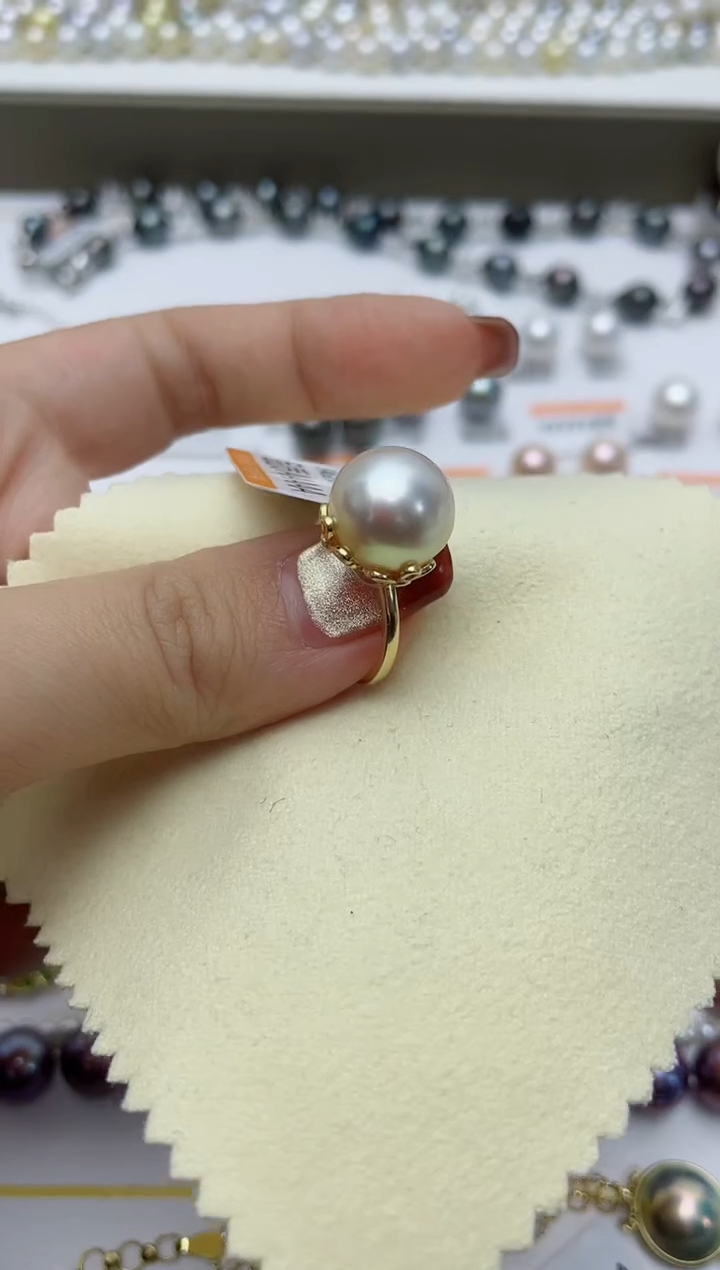 【闪购商品】海水珍珠戒指银S925镶嵌W32