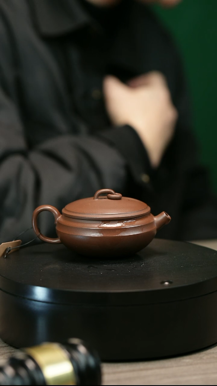 茶壶紫砂玉*H2533赵信军光素单圈扁炉