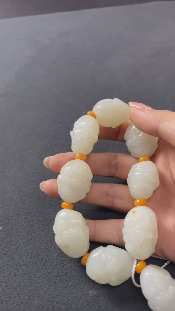 【闪购商品】铜和田玉十八罗汉手串Z 