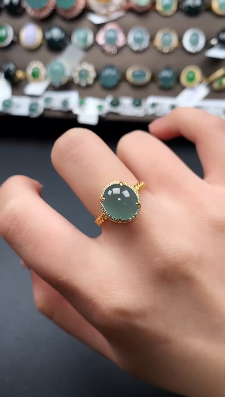 【闪购商品】翡翠戒指银S925镶嵌51241