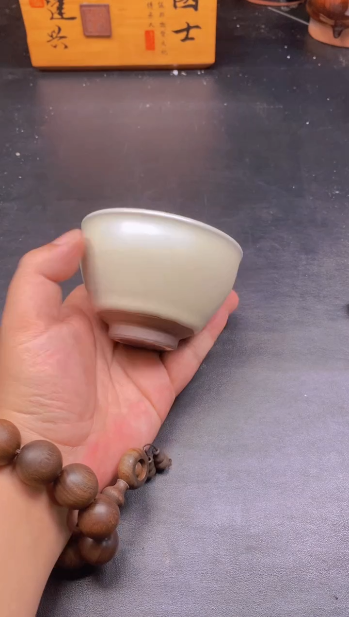 茶盏白贝 束口精美主人杯 