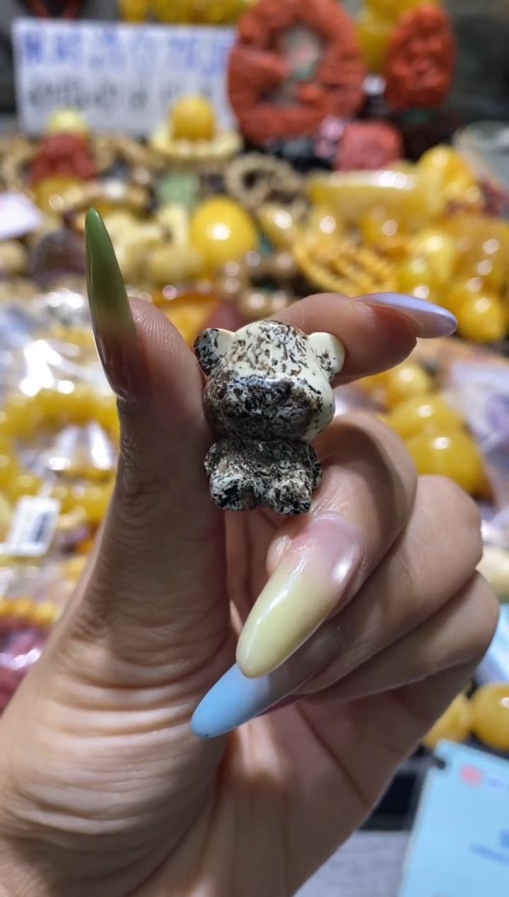 未镶嵌蜜蜡裸石（静）精品奥利奥小熊
